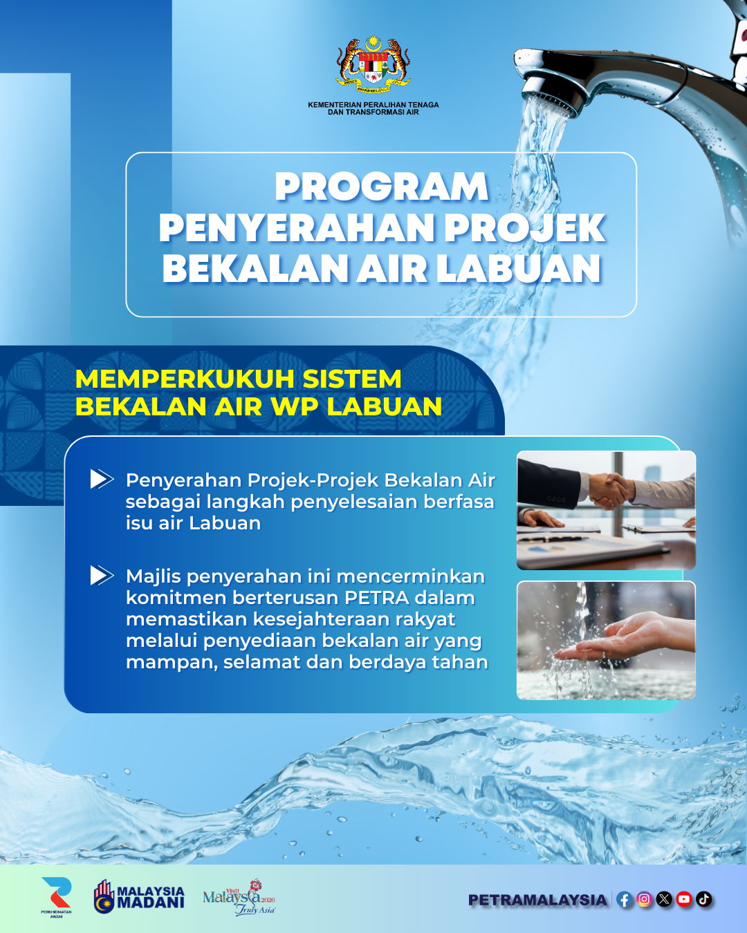 Infografik Ringkas Penyerahan Projek Bekalan Air Labuan